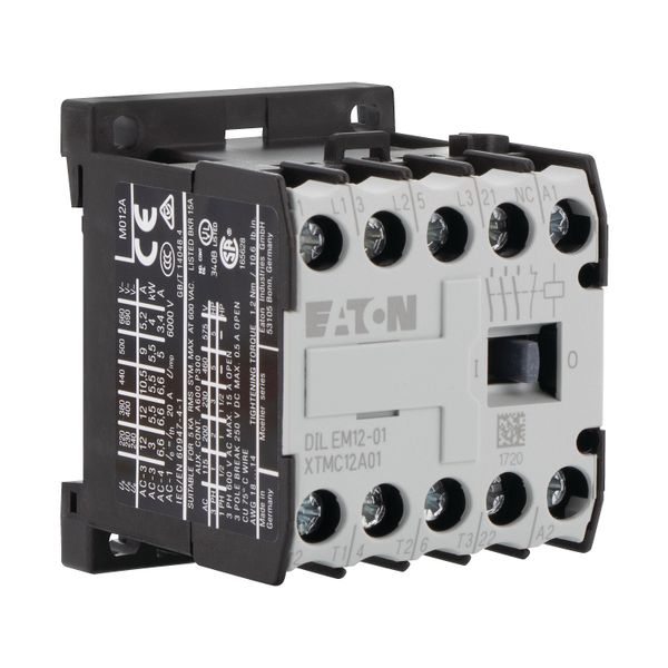 Contactor, 230 V 50 Hz, 240 V 60 Hz, 3 pole, 380 V 400 V, 5.5 kW, Contacts N/C = Normally closed= 1 NC, Screw terminals, AC operation image 11