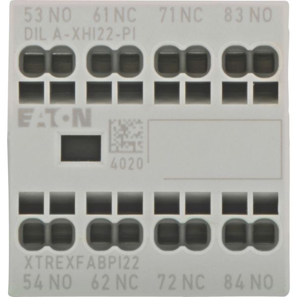 Auxiliary contact module, 4 pole, Ith= 16 A, 2 N/O, 2 NC, Front fixing, Push in terminals, DILA, DILM7 - DILM38 image 6