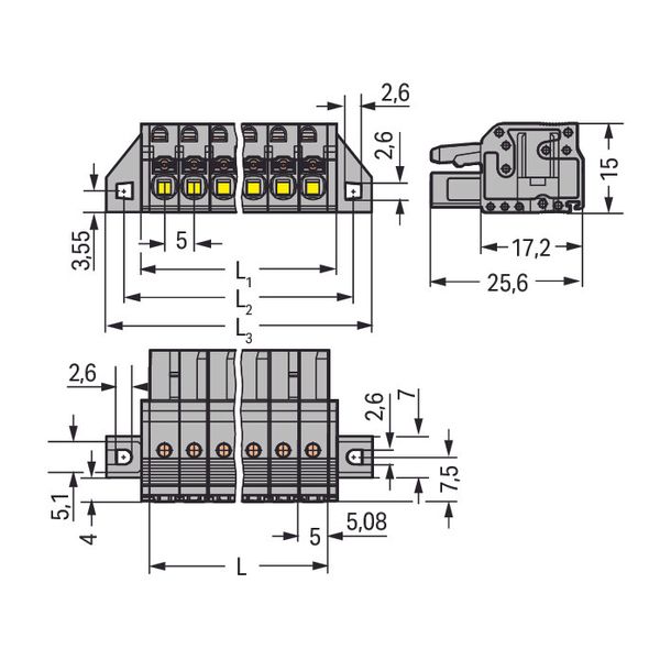 2231-116/031-000 1-conductor female connector; push-button; Push-in CAGE CLAMP® image 2