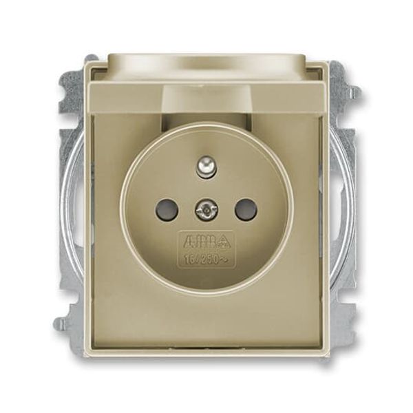5519E-A02397 33 Socket outlet with earthing pin, shuttered, with hinged lid image 1