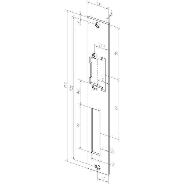 FLACHSCHLIEßBLECH FALLENFÜHRUNG S-1108 PROFIX 1 HZF EST UNI image 1