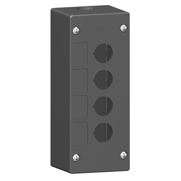 Harmony XALG, Empty control station, mineral reinforced polyamide, black, 4 cut-outs, for severe environments image 1