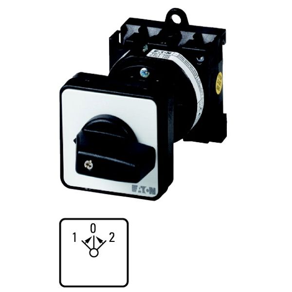 Changeoverswitches, T0, 20 A, rear mounting, 3 contact unit(s), Contacts: 6, 45 °, momentary, With 0 (Off) position, with spring-return from both dire image 1