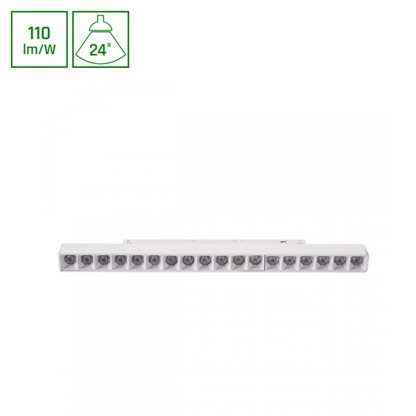 SYSTEM SHIFT BASIC - GRID M LINEAR LUMINAIRE 330MM 18W 2700K WHITE image 1