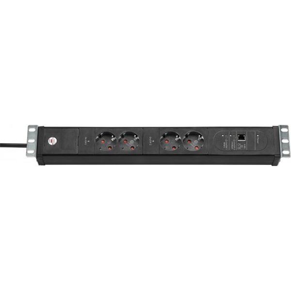 Premium-Web-Line V3 Internet Extension Socket 19" 4-way black 3m H05VV-F3G1,5 image 1