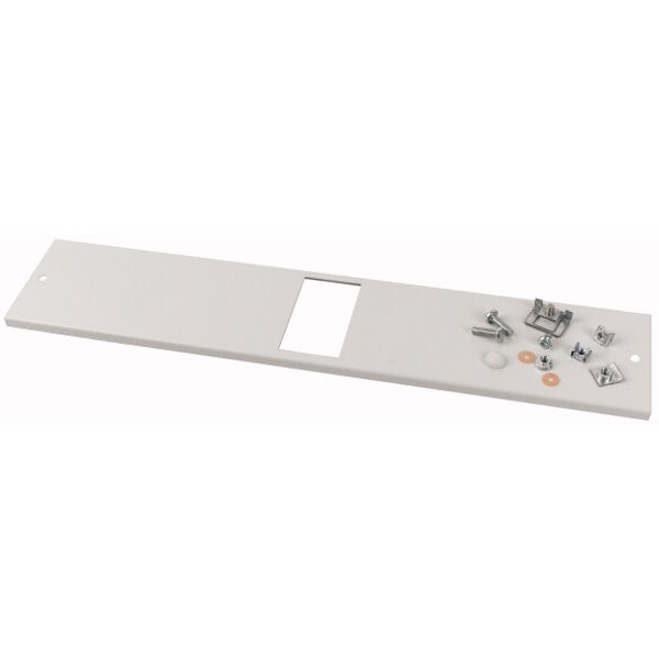Front cover, +mounting kit, for PKZ4, horizontal, 3p, HxW=100x425mm, grey image 1