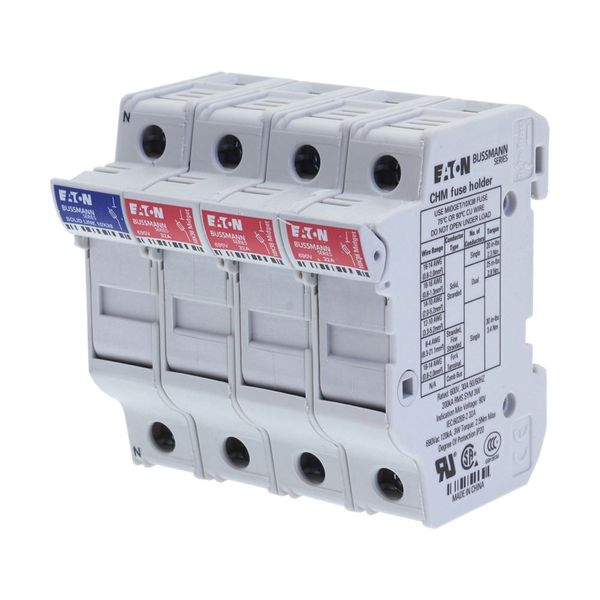 Fuse-holder, LV, 30 A, AC 600 V, 10 x 38 mm, 3P+N, UL, IEC, DIN rail mount image 31