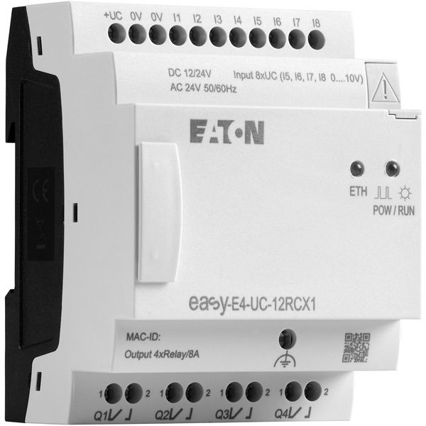 Control relays, easyE4 (expandable, Ethernet), 12/24 V DC, 24 V AC, Inputs Digital: 8, of which can be used as analog: 4, screw terminal image 10