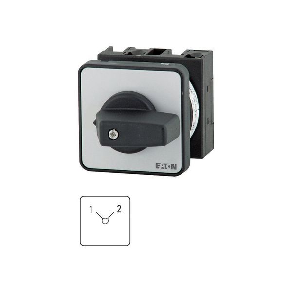 Reversing switches, T0, 20 A, flush mounting, 3 contact unit(s), Contacts: 5, 90 °, maintained, Without 0 (Off) position, 1-2, Design number 115 image 1