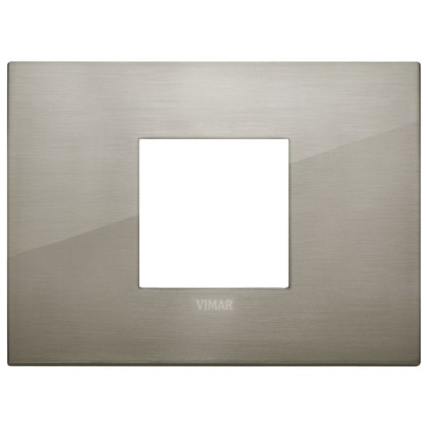 Classic plate 2centrM metal brushed inox image 1
