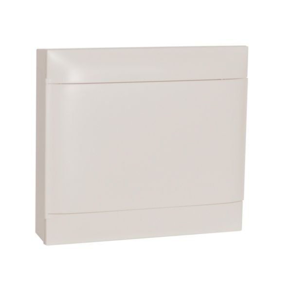 2X18 module surface-mounted box - White door - Without terminal block image 1