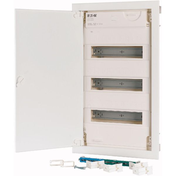 Compact distribution board-flush mounting, 3-rows, super-slim sheet steel door image 9