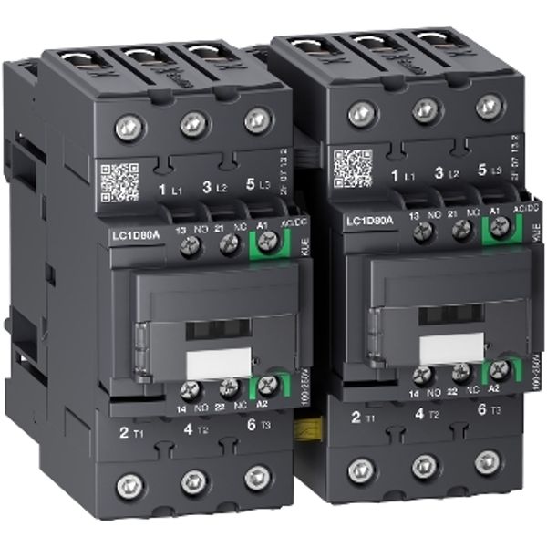 TeSys Deca reversing contactor 3P 66A AC-3/3e up to 440V coil 24-60V AC/DC image 2