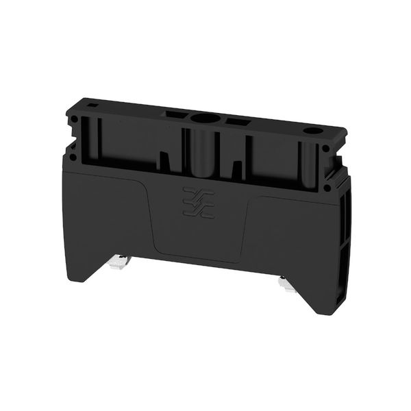 End bracket, WEMID GF 30, black, Rail: TS 35, when screwed in image 1