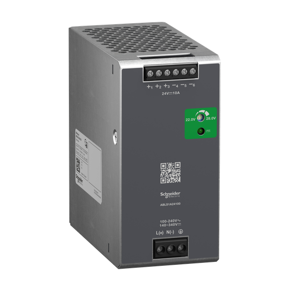 Regulated Power Supply, 100-240V AC, 24V 10 A, single phase, Optimized image 4