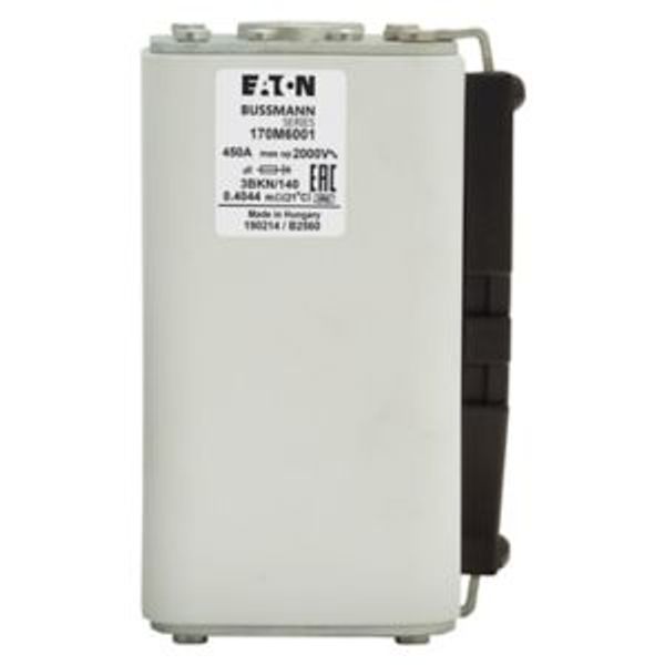 Fuse-link, high speed, 450 A, AC 2000 V, size 3, 74 x 96 x 143 mm, aR, IEC, single indicator image 4