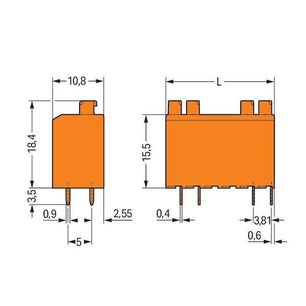 PCB terminal block push-button 1.5 mm² orange image 6