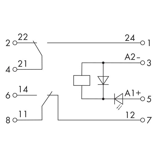 Relay module Nominal input voltage: 24 VDC 2 changeover contacts image 7