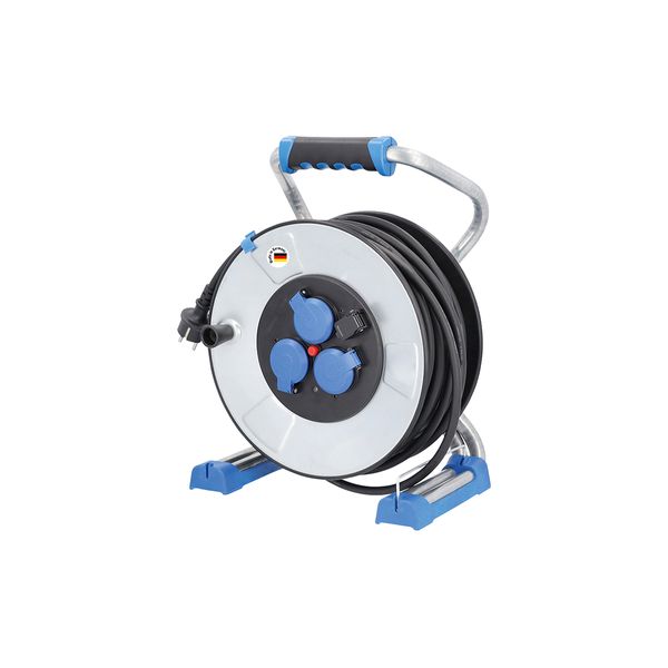 „IronCoat“ Xperts metal cable reel 320mmO, 40m H07RN-F 3G2,5, 3 sockets 230V/16A image 1
