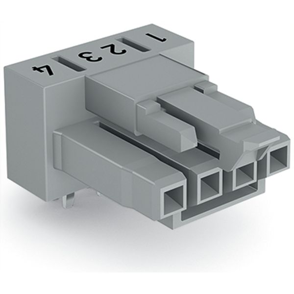 Socket for PCBs angled 4-pole gray image 3