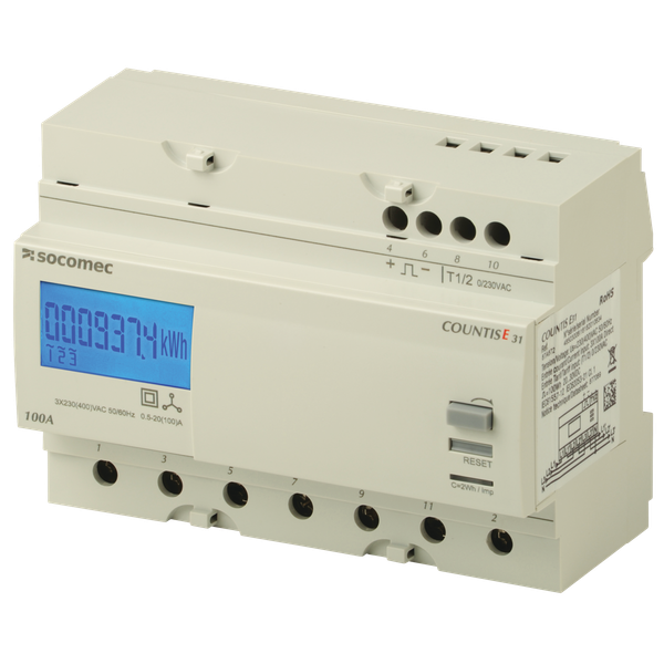 Active-energy meter COUNTIS E31 Direct 100A dual tariff image 1