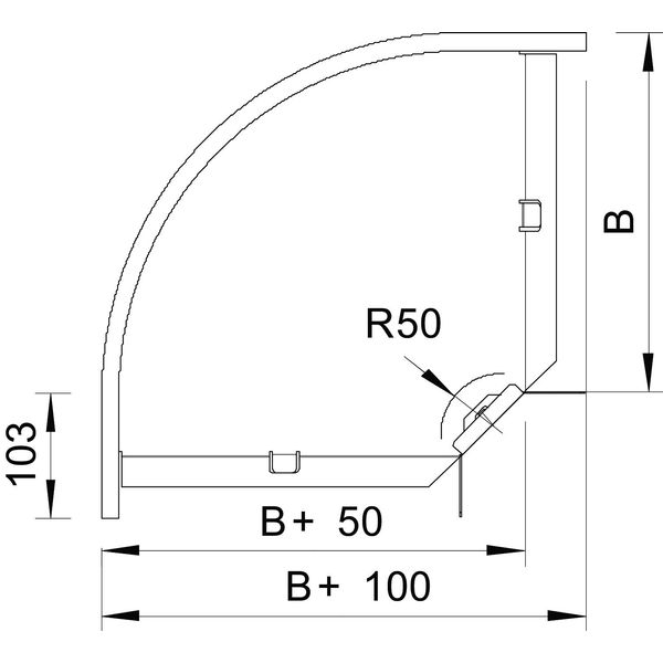 RB 90 330 FS 90° bend horizontal + angle connector 35x300 image 2