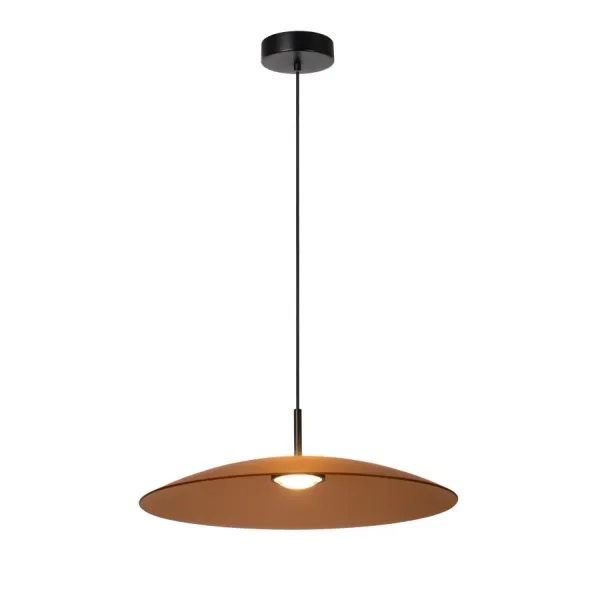 Lucide MENGA - Hanglamp - Ø 60 cm - LED Dimb. - 1x18,6W 2700K - Amber image 1