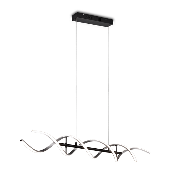 Sequence LED pendant brushed aluminium/matt black image 1