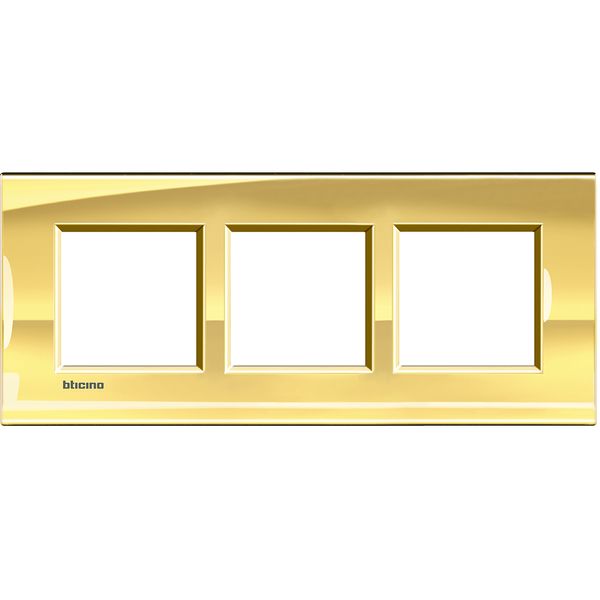 LL - cover plate 2x3P 57mm shiny pink gold image 1