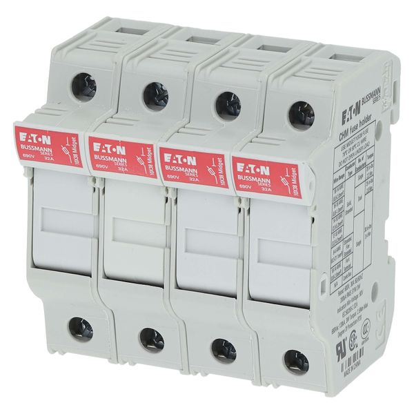 Fuse-holder, low voltage, 32 A, AC 690 V, 10 x 38 mm, 4P, UL, IEC, with indicator image 24