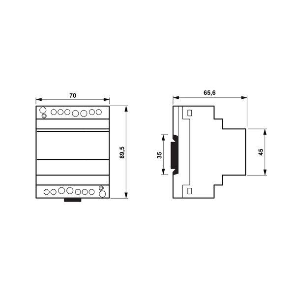 Modular volt/ammeter 0-500V, digital, AC image 3