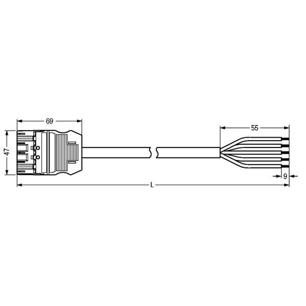pre-assembled connecting cable Cca Plug/open-ended gray image 3