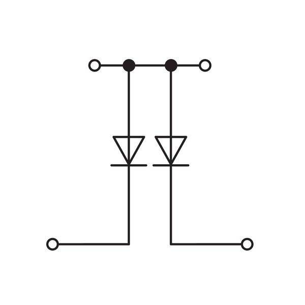 Component terminal block double-deck with 2 diodes 1N4007 gray image 3