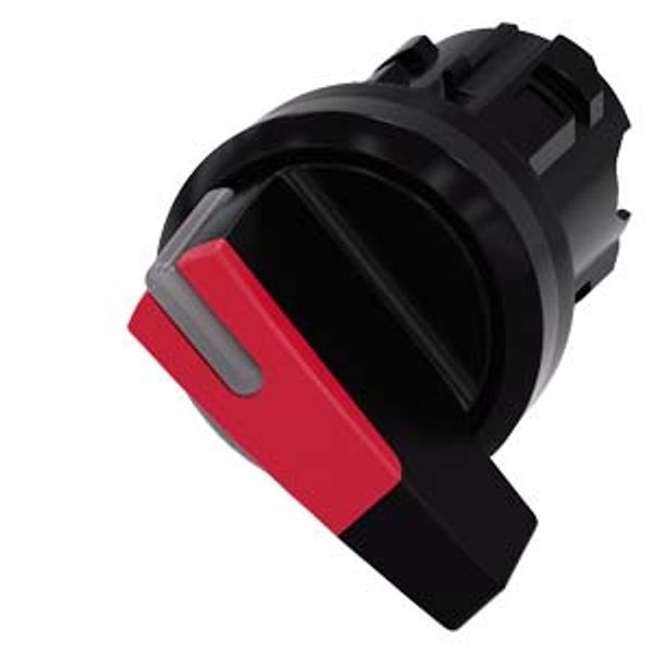 Selector switch, illuminable, 22 mm, round, plastic, red, selector switch,...3SU1002-2CF20-0AA0-Z X90 image 1