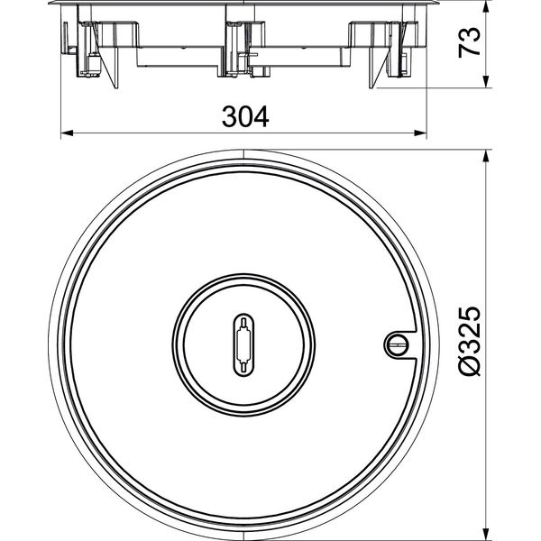 GRAF9-2 BA3 Service outlet for wet care with floor covering recess ¨325x73 image 2