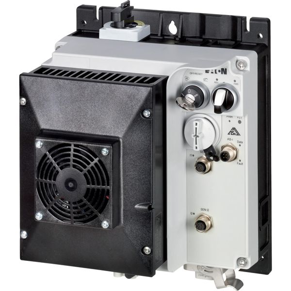 Speed controllers, 8.5 A, 4 kW, Sensor input 4, 230/277 V AC, AS-Interface®, S-7.4 for 31 modules, HAN Q4/2, with manual override switch, with braking image 5