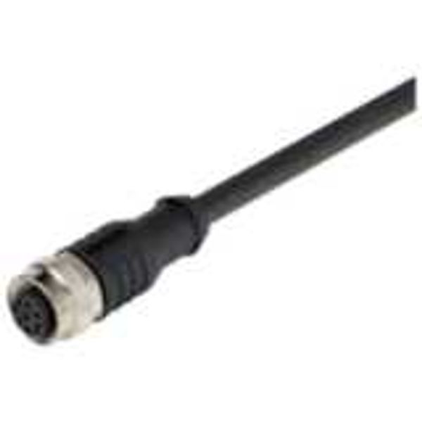 Female cable connector for D41L, straight, screw type M12, 8 poles, PU image 1