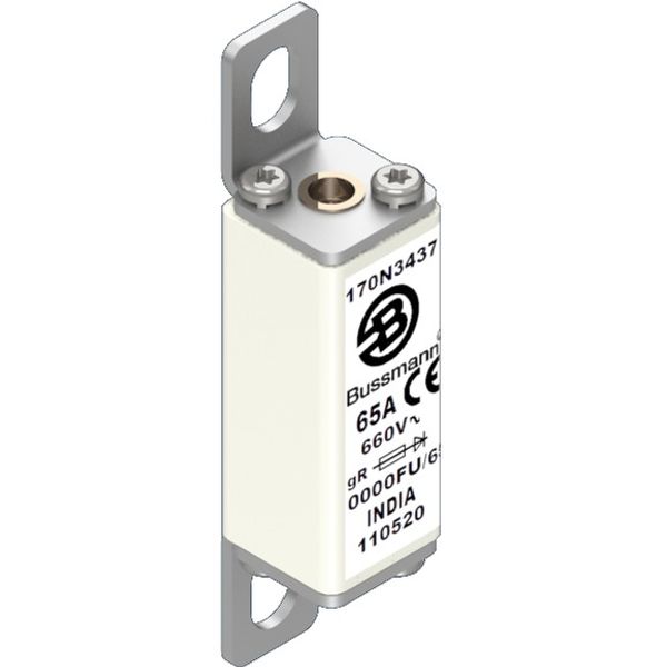 Fuse-link, high speed, 65 A, AC 660 V, size 0000, 19 x 17 x 80 mm, gR, IEC image 3