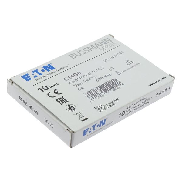 Fuse-link, LV, 6 A, AC 690 V, 14 x 51 mm, gL/gG, IEC image 12