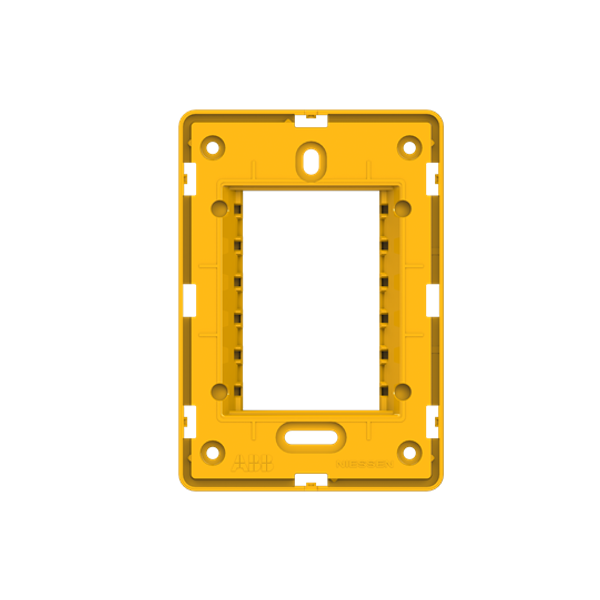 N1373.9 MS Mounting plate for 3 module box - Mustard image 1