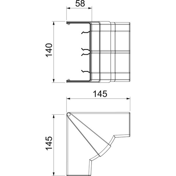 GK-IH53130AL Internal corner variable 140x145x145 image 2