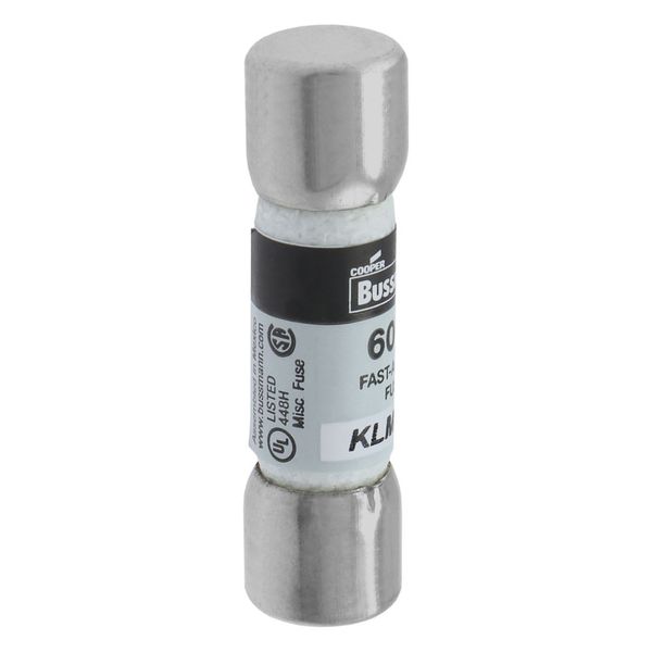 Eaton Bussmann series KLM fuse, 600 Vac, 600 Vdc, 5A, 100 kAIC at 600 Vac, 50 kAIC at 600 Vdc, Non Indicating, Fast acting, Ferrule end X ferrule end, Melamine tube, Nickel-plated bronze endcap image 41