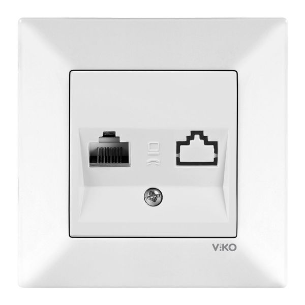 Meridian White One Gang Data Socket (CAT5) image 1