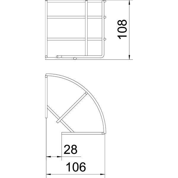 GRB 90 110 G 90° mesh cable tray bend  105x100 image 2