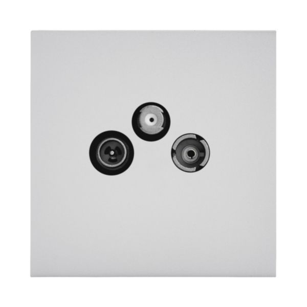 Art d'Arnould Epure universe TV-FM-SAT socket - satin steel image 1