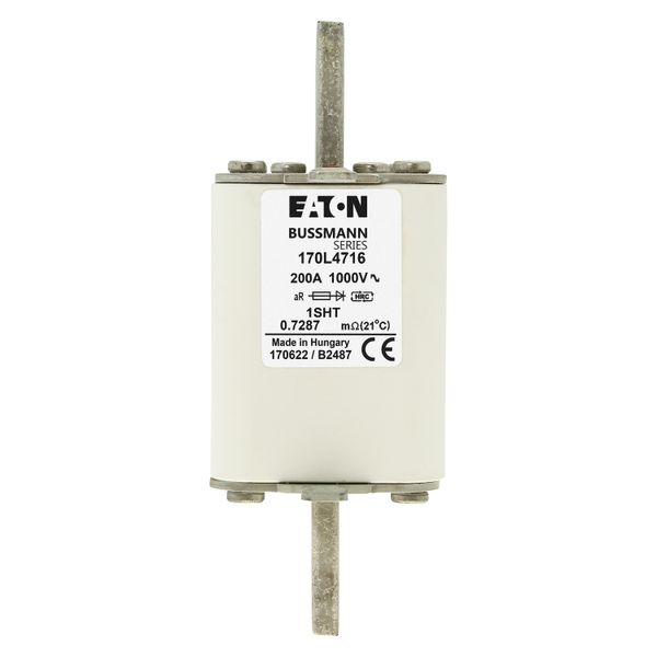 Fuse-link, high speed, 200 A, AC 1000 V, Size 1, 53 x 53 x 135 mm, aR, IEC, single indicator image 16