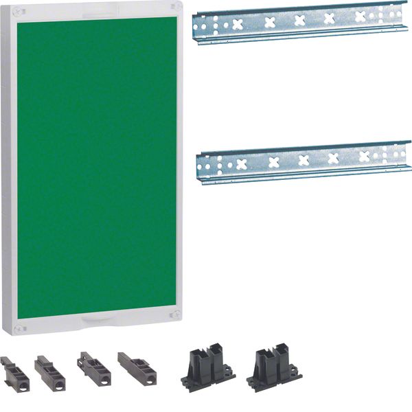 Assembly unit, universN,450x250mm,for DIN rail terminals  , green image 1