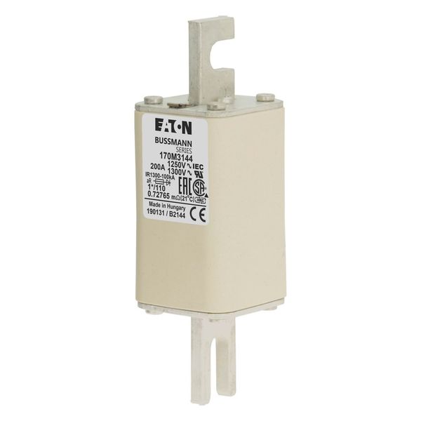 Fuse-link, high speed, 200 A, AC 1250 V, compact size 1, 45 x 45 x 138 mm, aR, DIN, IEC, single indicator image 14