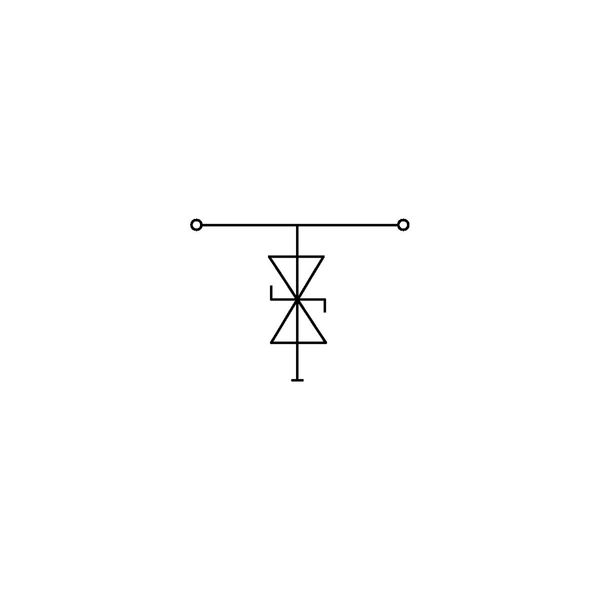 Component terminal block double-deck with suppressor diode gray image 1