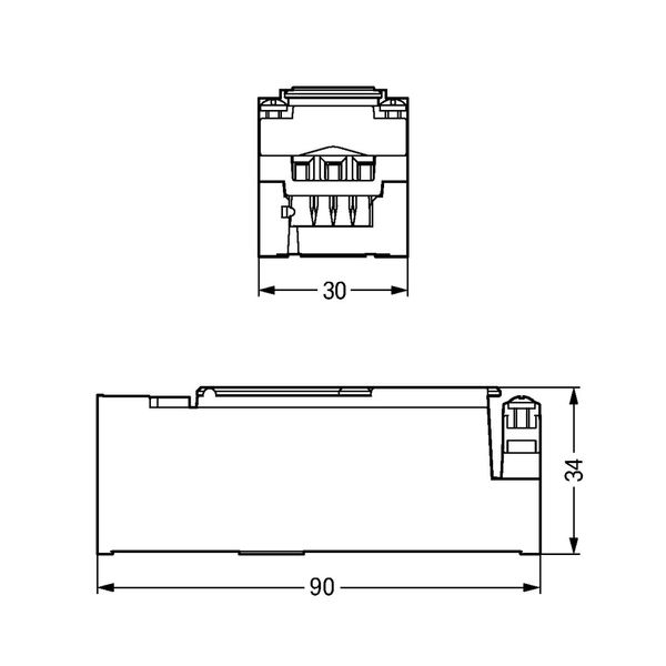 Tap-off module for flat cable 3 x 2.5 mm² gray image 3